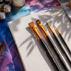 Set de 4 pinceaux synthétiques ARTMiE, plats et ronds – image 3