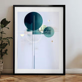 Moderný obraz na plátne v bielo-zlatých odtieňoch, sofistikovaná atmosféra, elegancia a luxusný dojem | Plagát na stenu s EXTRA efektom - Golden Balance – produkt