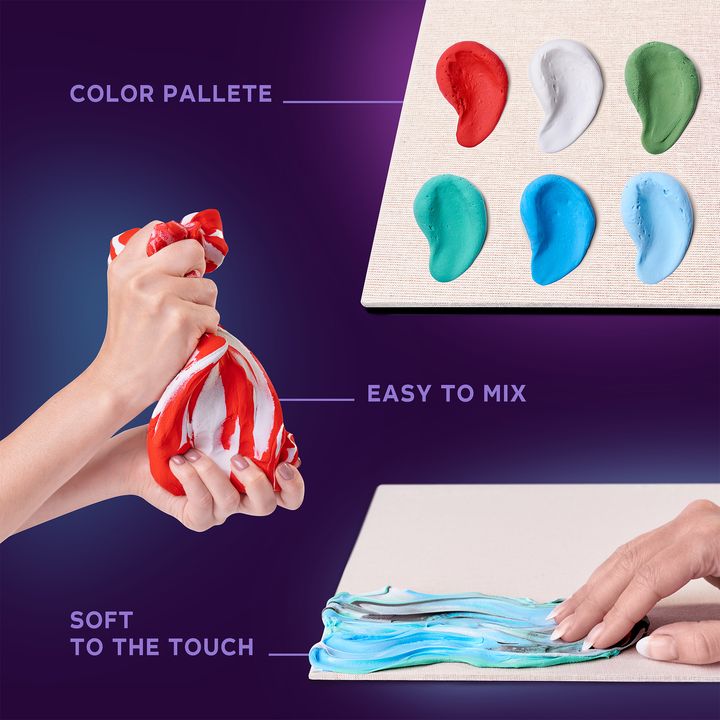 Moderný obraz na plátne v tyrkysovo-červených odtieňoch, príroda a kreativita | OKTO kreatívna 3D sada “Ryby” 30 x 40 cm – produkt, pohľad 4