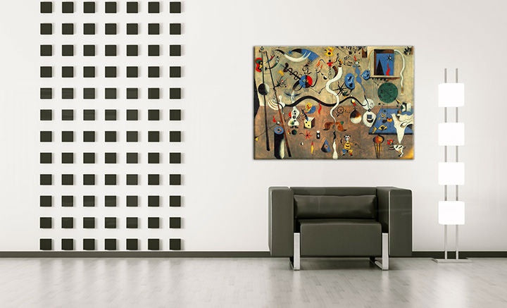 Pop art obraz s motívom CARNIVAL OF HARLEQUIN – Joan Miro, vták, detský motív vo viacfarebných odtieňoch | Obraz na plátne CARNIVAL OF HARLEQUIN – Joan Miro – náhľad