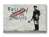 Moderný obraz na plátne s motívom Street ART – Banksy v bielo-čiernych odtieňoch | Obraz na plátne Street ART – Banksy – hlavný