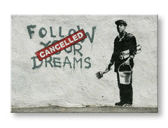 Moderný obraz na plátne s motívom Street ART – Banksy v bielo-čiernych odtieňoch | Obraz na plátne Street ART – Banksy – hlavný