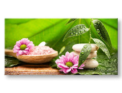 Moderný obraz na plátne s motívom PANORÁMA FENG SHUI v ružových odtieňoch, pokojná atmosféra, príroda | Obraz na stenu PANORÁMA FENG SHUI – produkt