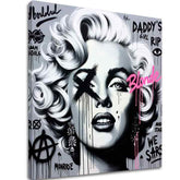 Moderný obraz na plátne s motívom Hollywoodska Legenda Marilyn Monroe v ružových odtieňoch, drzá atmosféra, sláva, vhodný do obývačky | Obraz na plátne - Hollywoodska Legenda Marilyn Monroe – hlavný