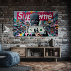 Industriálny obraz na plátne s motívom Style of Street, graffiti v modro-ružových odtieňoch, energická atmosféra | Obraz na plátne - Style of Street – produkt