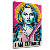 Moderný obraz na plátne s motívom žena v zlato-čiernych odtieňoch, popkultúra | Madonna obraz na plátne - Popová revolúcia – hlavný