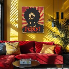 Obraz na plátne s motívom portrét v čierno-červených odtieňoch, energická atmosféra | Jimi Hendrix obraz na plátne - Legenda zvuku – produkt