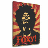 Moderný obraz na plátne s motívom portrét v čierno-červených odtieňoch, energická atmosféra | Jimi Hendrix obraz na plátne - Legenda zvuku – hlavný