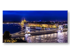 Moderný obraz na plátne s motívom PANORÁMA MESTO, pokojná atmosféra | Obraz na stenu PANORÁMA MESTO, nástenná dekorácia – produkt