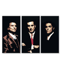 Moderný obraz na plátne s motívom Goodfellas - Najlepšie mafiánske roly v čierno-béžových odtieňoch, sláva | Najväčší mafiáni na plátne Goodfellas - Najlepšie mafiánske roly – produkt, pohľad 3
