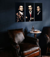 Moderný obraz na plátne s motívom Goodfellas - Najlepšie mafiánske roly v čierno-béžových odtieňoch, sláva | Najväčší mafiáni na plátne Goodfellas - Najlepšie mafiánske roly – hlavný