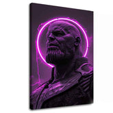 Moderný obraz na plátne s motívom Thanos: Pán osudu v fialovo-čiernych odtieňoch, sila a moc | Obraz Thanos: Pán osudu – hlavný