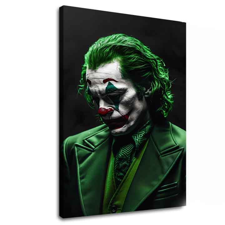 Obraz na plátne s motívom Joker: Zrodenie šialenstva v čiernych odtieňoch, filmový svet | Obraz Joker: Zrodenie šialenstva – hlavný