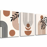 Moderný obraz na plátne s motívom Ticho v líniách v krémovo-čiernych odtieňoch, pokojná atmosféra, príroda | Obraz na plátne – Ticho v líniách – hlavný