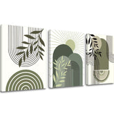 Moderný obraz na plátne s motívom Zelené objatie, listy v bielo-zelených odtieňoch, pokojná atmosféra, príroda a rast a rozvoj | Obraz na plátne – Zelené objatie – hlavný