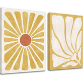 Moderný obraz na plátne s motívom Slnečné prebudenie v žlto-krémových odtieňoch, veselá atmosféra, príroda | Obraz na plátne – Slnečné prebudenie – hlavný