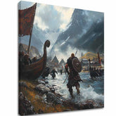 Obraz na plátne Vikingovia na Mori - Historický Obraz - hlavný obrázok