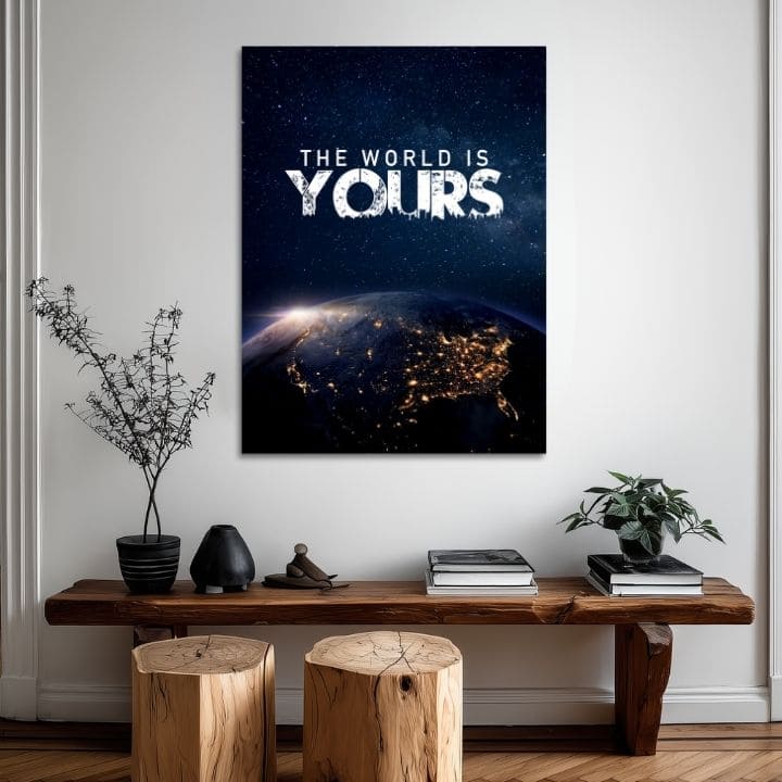 Obraz na plátne The World Is Yours - Inšpiratívna Dekorácia - obrázok 2