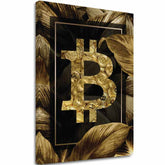 Obraz na plátne Zlatý Bitcoin - Moderný Kryptomotív - hlavný obrázok