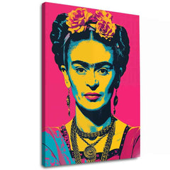 Moderný obraz na plátne s motívom Frida Pop, kvety v žltých odtieňoch, živá atmosféra, ikonografia | Obraz Frida Pop – hlavný