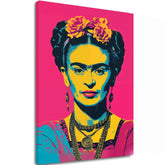 Moderný obraz na plátne s motívom Frida Pop, ruže v žlto-čiernych odtieňoch, odvážna atmosféra, sláva | Obraz Frida Pop – hlavný