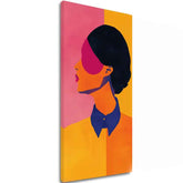 Moderný obraz na plátne s motívom Vibrant Silhouette v žlto-ružových odtieňoch, živá atmosféra | Obraz Vibrant Silhouette – hlavný