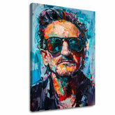 Moderný obraz na plátne s motívom Bono - Melódia svetla, sako v modrých odtieňoch | Obraz Bono - Melódia svetla, nástenná dekorácia – hlavný