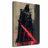 Moderný obraz na plátne s motívom Darth Vader - Temná sila na plátne v čierno-sivých odtieňoch, sila a moc | Obraz Darth Vader - Temná sila na plátne – hlavný