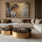 Ručne domaľovaný obraz na plátne Obrazy anjelov Nebeská radosť 100% originál akrylom - hlavný pohľad