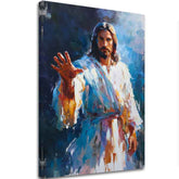 Ježiš Svetla | domaľovaný akrylom a zlatými plátkami