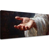 Božia ruka | domaľovaný akrylom a zlatými plátkami