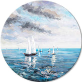 Okrúhle obrazy s akrylom Azúrové horizonty - hlavný obrázok