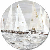 Okrúhly maľovaný obraz Ráno v oceáne | rôzne rozmery | rôzne rozmery