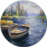 Okrúhly maľovaný obraz Začiatok dobrodružstva | rôzne rozmery | rôzne rozmery