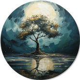 Okrúhle obrazy s akrylom Odlesky prírody - hlavný obrázok