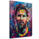 Moderný obraz na plátne s motívom Messi Vibes na plátne, energická atmosféra, sláva a vášeň | Obraz Messi Vibes na plátne – hlavný
