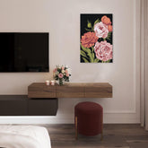 Maľovanie podľa čísel KVETINOVÁ ZÁHRADA | nízka obtiažnosť SPECIAL BLACK EDITION