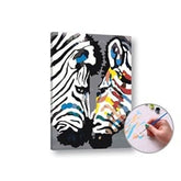 Maľovanie podľa čísel ZEBRY – nízka náročnosť | rôzne rozmery a možnosť rámovania