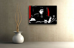 Ručne maľovaný obraz na plátne s motívom AL PACINO v čierno-bielych odtieňoch, intenzívna atmosféra, filmový svet a ikonografia | Ručne maľovaný POP Art obraz AL PACINO – hlavný