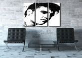 Ručne maľovaný obraz na plátne s motívom ELVIS v čierno-bielych odtieňoch, odvážna atmosféra, rock and roll a hudobná história | Ručne maľovaný POP Art obraz ELVIS – hlavný