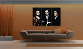 Ručne maľovaný obraz na plátne s motívom Goodfellas v čierno-bielych odtieňoch, sila a moc a filmový svet | Ručne maľovaný POP Art obraz Goodfellas – hlavný