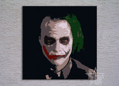 Ručne maľovaný obraz na plátne s motívom JOKER v čiernych odtieňoch, filmový svet | Ručne maľovaný POP Art obraz JOKER – produkt