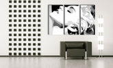 Ručne maľovaný obraz na plátne s motívom MADONNA v bielo-čiernych odtieňoch, dramatická atmosféra, hollywoodsky glamúr a sláva | Ručne maľovaný POP Art obraz MADONNA – hlavný