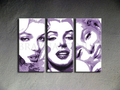 Ručne maľovaný obraz na plátne s motívom Marilyn Monroe v bielych odtieňoch, sláva a krása | Ručne maľovaný POP Art obraz Marilyn Monroe – produkt
