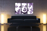 Ručne maľovaný obraz na plátne s motívom Marilyn Monroe v bielych odtieňoch, sláva a krása | Ručne maľovaný POP Art obraz Marilyn Monroe – hlavný