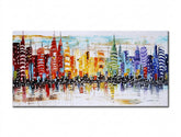 Maľovaný obraz na stenu MESTO 50 x 100 cm