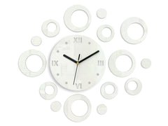 Moderné nástenné hodiny RINGS WHITE white - hlavný obrázok