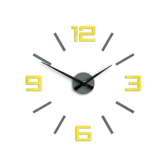 Moderné nástenné hodiny SILVER XL GREY-YELLOW greyyellow - hlavný obrázok