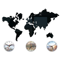 Moderné nástenné hodiny WORLD MAP - hlavný obrázok
