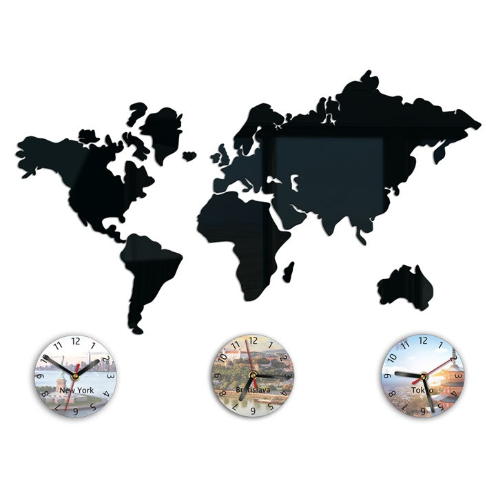 Moderné nástenné hodiny WORLD MAP - obrázok 2